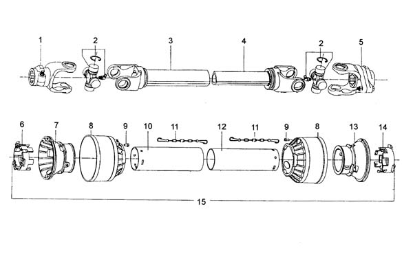 PTO Shaft and Parts Side-Shift Rotomec: Rotary Tiller